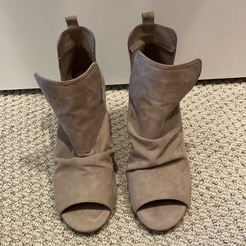 Open toed boots